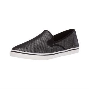 Lauren RLL Janis Silver Black Slipon Sneaker